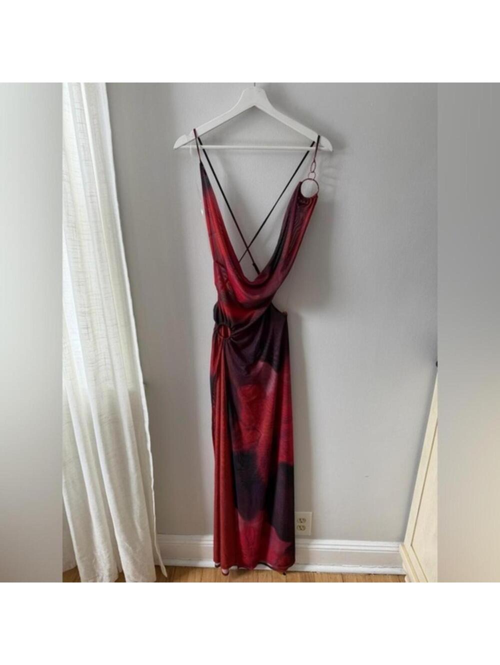 Jaded London Sedona Red Maxi Dress - Picture 7 of 9